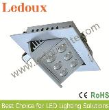 2013 New Arrival Ip20/6*1W LED Downlight/Square Light/Adjustable