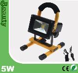 battery work portable 5w rechargeable led flood light