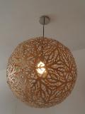 High brightness round hanging light wood pendant light for designer restaurant lighting