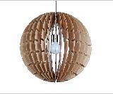 Pretty appearance round pendant light kinds of housing color wood pendant light
