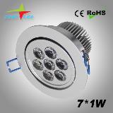 high power 7*1W LED cool white ceiling lamp