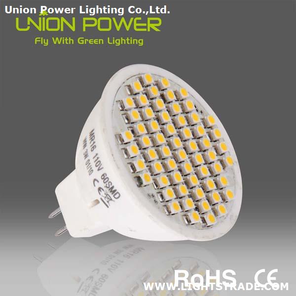 MR16-P-60H AC220-240V 60SMD 3.5W 300LM 2800-7000K