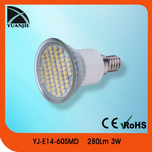 2013 hotsales E14 60 pcs 3528 smd led lamp