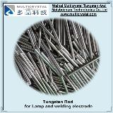 Tungsten rod for lamp electrode