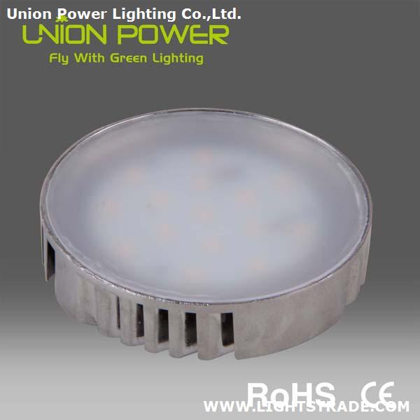 UP-CG001-06W Cabinet lamp GX53-L15S AC100-240V Super SMD 400-460lm Aluminum+Glass