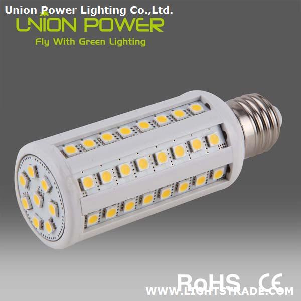 Light E27 Plastic 12W 85-265V 72SMD CORN LED Bulb