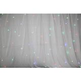 LED Star Curtain white cloth 6x4m
