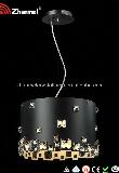 Crystal Black Modern Ring lamp