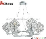 Crystal White Lampshade Style angle branch Dinner Room Chandelier