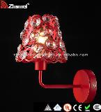creationary Crystal Red Style Bedroom,Bathroom lamp for wall,Wall Lamp