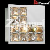 irregular thrity-two face crystal square wall light