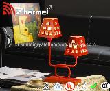 Orange decoration modern cut iron crystal table lamp,reading Lamp