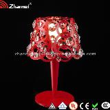 Fashion decoration modern cut iron white round crystal table lamp,Light for table