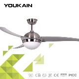 decorative ceiling fan with LED lights 52-YJ202(matt silver)
