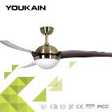 pendant decorative ceiling fan with LED light 52-YJ202(antique brass)