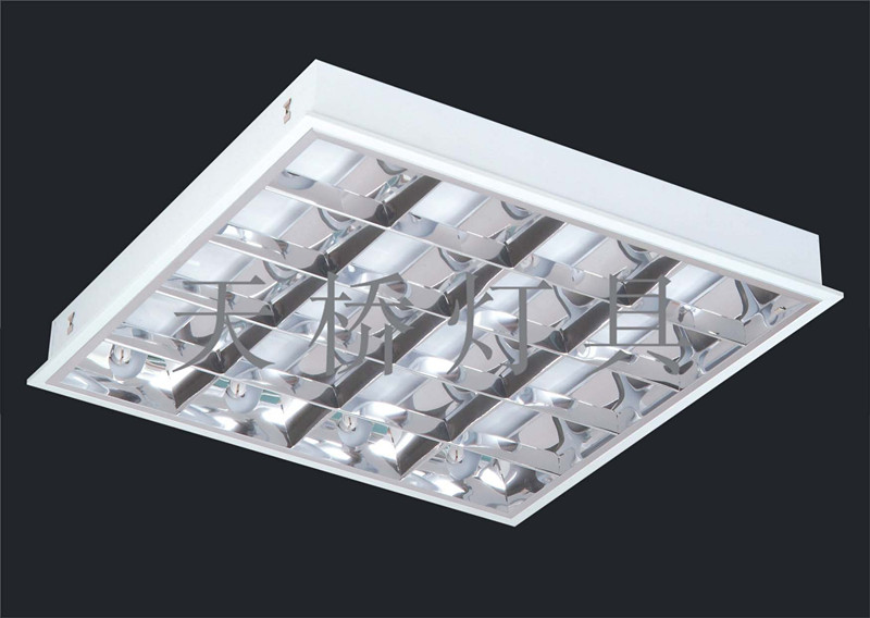T8 Recessed Grille Lamp Louver Fitting Office Lighting Fixture