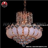 Golden crystal chandelier
