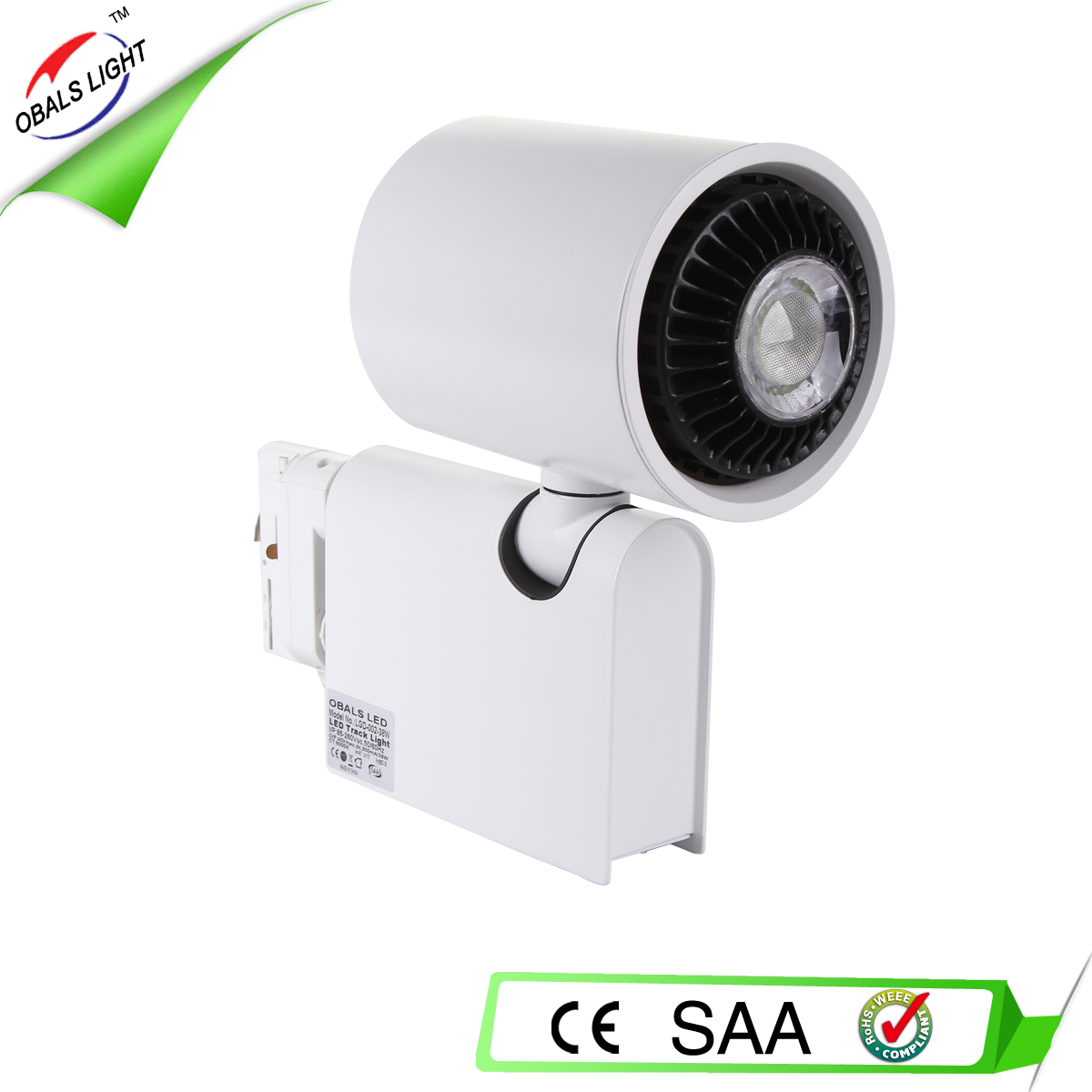 38W LED track light with CE RoHS SAA approved Obals Lighting
