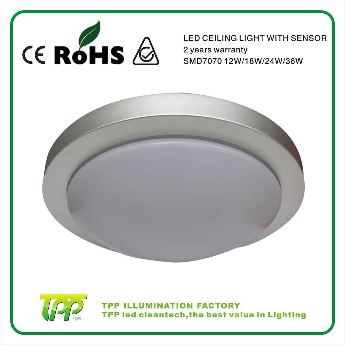 2013 Hotsale 18w led ceiling light remote control with microwave sensor