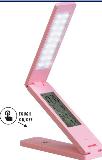 USB charging Eye-protection  folding touch LED reading lamp with LCD time clock