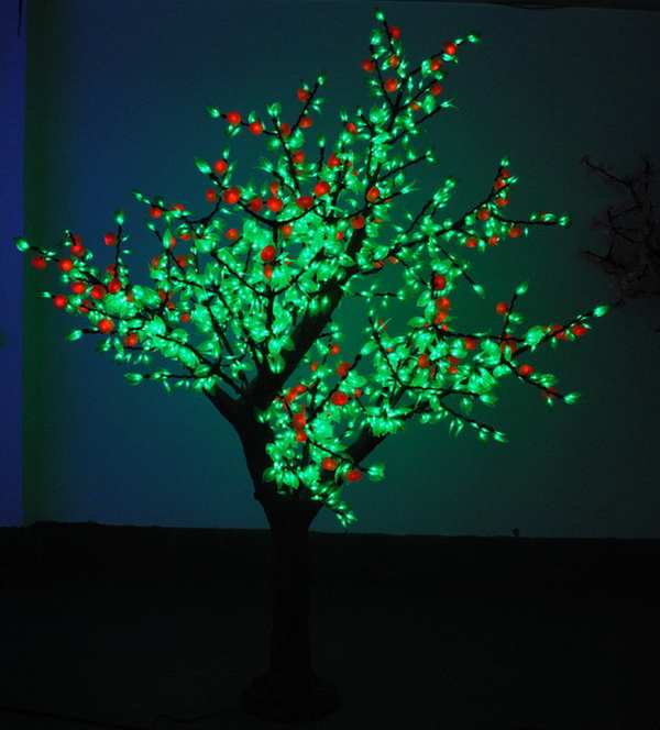 2.5m outdoor Led Christmas Tree Light peach fruit for outdoor decoration FZ-1536-2