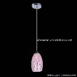 Indoor glass single hanging lamps for home
