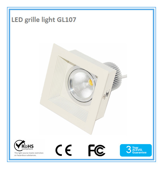 COB led grille light 20W,AC90-250V,80Ra,CE&RoHS approval