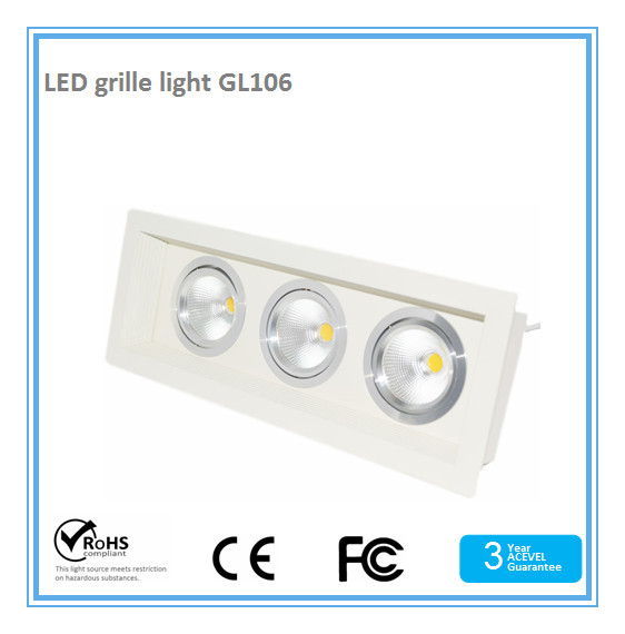 COB led grille light 45W,AC90-250V,80Ra,CE&RoHS approval