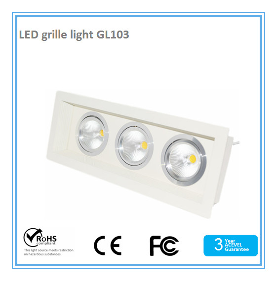COB led grille light 24W,AC90-250V,80Ra,CE&RoHS approval