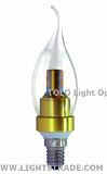 LED  candle lamps for crystal chandelier lighting 4w samsung chip warm white tip light