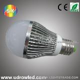 E27 5W, 7W LED Bulbs Fin-like aluminium body milky+ PC cover