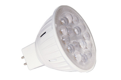 White Housing 5W LED MR 16 Spotlights, SMD 3528, 12 V