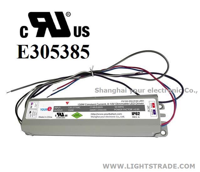 150W 0~10V dimmable constant current LED driver