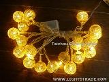 20LED gold metal hollow out ball light Fairy lights party wedding