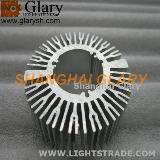 48mm Silver Anodized LED Light Heatsinks/Round Aluminum 6063-T5 Extrusion Profiles