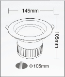 LED-COB Embedded and Round Downlight lamp Series