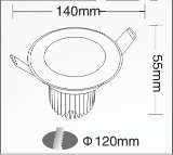 LED High Power Embedded and Round Downlight lamp Series