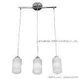 Modern Glass 3 Bulbs Pendant Light, Pendant Lamp