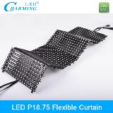 rental event stage P31.25 led flexible curtain video display screen