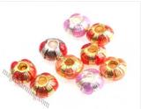 Mixed Color Zincy Alloy Large hole beads with Enamel 008