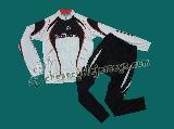 2010 Scott Team White Cycling Long Sleeve Jersey and Pants Set