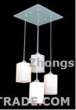 Modern 4 Sockets Glass Ceiling Light, Ceiling Lamp, Pendant Style