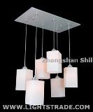 6 Sockets Modern Glass Ceiling Light, Ceiling Lamp, Pendant Style