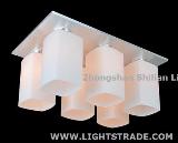 Hot Sale Domestic 6 Sockets Ceiling Light, Ceiling Lamp, Square Column Shade
