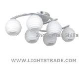 Hot Sale New Design 6 Sockets White Glass Ceiling Light, Ceiling Lamp