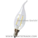 LED Filament Candle Light,2W,120Lm/W,hot selling in 2014,CE & RoHS