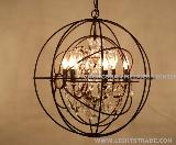 Natural iron chandelier pendant light