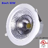 Commercial lighting 8inch 30W COB LED Downlight UL approved