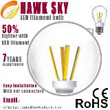 CE RoHS certificated high Lumen led filament bulb factory