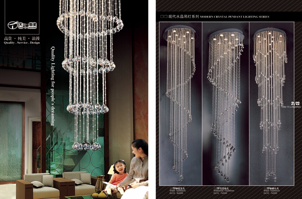 Crystal ceiling LED lamps with high quality